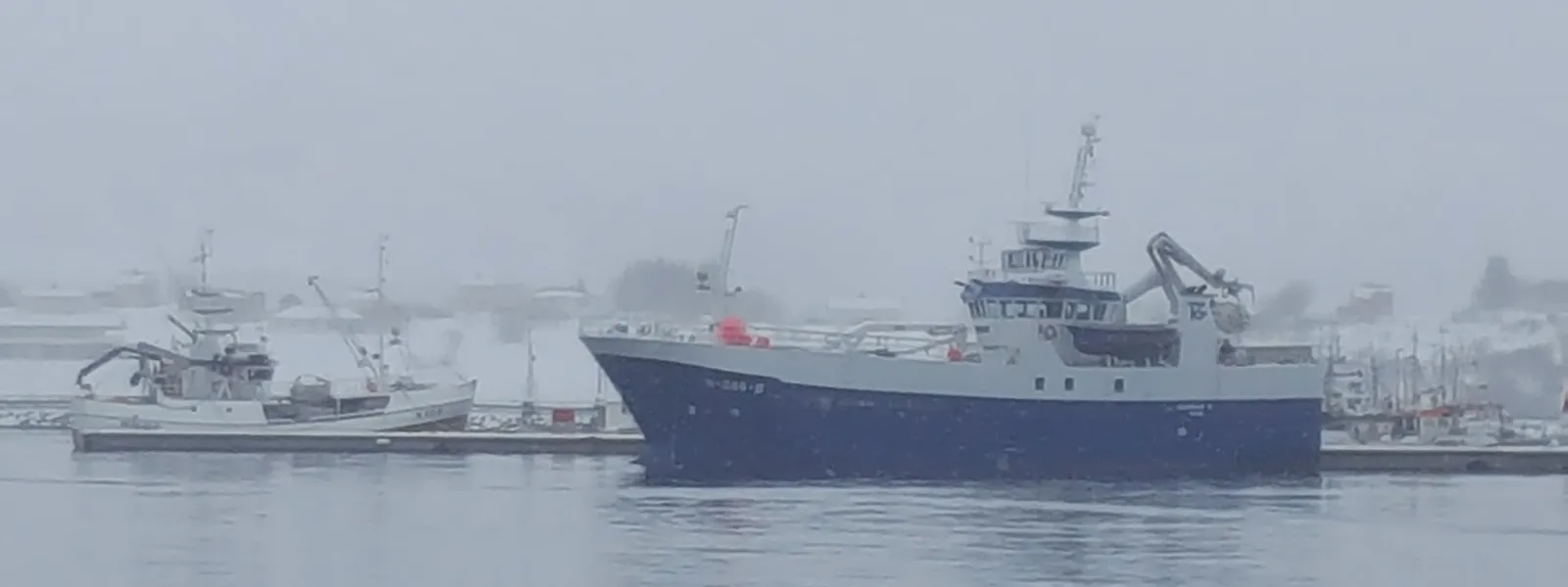Fishing vessel at sea where crew fatigue is managed
